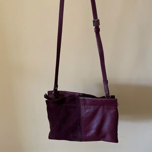 Double leather & suede Zara crossbody